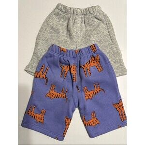 Amazon Purple Tiger Print Sweatshorts with Gray Pair